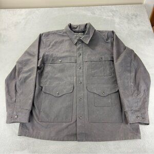 CC Filson Tin Cloth Short Lined Cruiser Jacket Mens XL Black Waxed Canvas